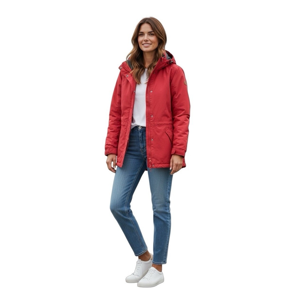 L.L.Bean Thinsulate Red Hooded Parka Women's‎ Petite Small Winter Coat